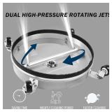 14" Pressure Washer Surface Cleaner with 4 Wheels, Stainless Steel Power Washer Surface Cleaner for Driveways Sidewalks Patios, 1/4" Quick Connector, 2 Extension Wand, 4000 PSI