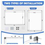 WALGLASS Double-Sided White Board, 24" x 18" Dry Erase Board Magnetic Whiteboard for Wall, Hanging Mounted Whiteboard Silver Aluminium Frame for Home, School, Office, Kitchen