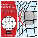 Golf Net, 10x7ft Heavy Duty Golf Practice Nets with Mat, Target Cloth, 8 Tees, 6 Balls, Carry Bag for Backyard Driving Chipping Indoor Outdoor Training