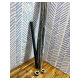 Tension Rods for Windows 28 to 48 Inch - Black Tension Curtain Rod | Spring Tension Rod, No Drill, Non Slip, Adjustable Curtain Rods