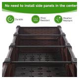 47x15x19in Raised Garden Beds Outdoor, Polypropylene Elevated Planter Boxes Outdoor for Vegetables, Flowers, Herbs, Garden Box with Drain Outlet, Heat and Frost Resistance Planters, 300lb Capacity