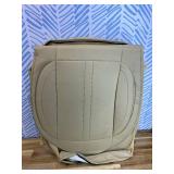 Car Seat Covers Full Set, Leather Seat Covers for Cars, 2 Packs Breathable Seat Cover, Suitable for SUV/Truck/Sedan/Automotive (Beige)