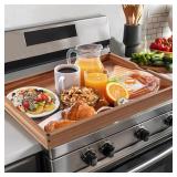 Wolki Noodle Board Stove Covers - 30"L x 22"W x 2.5"Th Heavy-Duty Gas & Electric Stove Top Cover with Built-in Handles for RV and Wooden Serving Tray