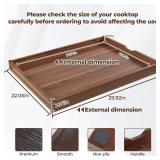 Wolki Noodle Board Stove Covers - 30"L x 22"W x 2.5"Th Heavy-Duty Gas & Electric Stove Top Cover with Built-in Handles for RV and Wooden Serving Tray