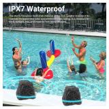 Retails for $129! Herdio 6.5" Rock Bluetooth Speakers Outdoor Waterproof IPX7 Wireless Solar Max 200 Watt, TWS Connection Powered with Rechargeable Battery for Garden Patio Deck Pool Backyard Black 1P