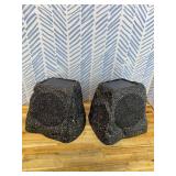 Retails for $129! Herdio 6.5" Rock Bluetooth Speakers Outdoor Waterproof IPX7 Wireless Solar Max 200 Watt, TWS Connection Powered with Rechargeable Battery for Garden Patio Deck Pool Backyard Black 1P