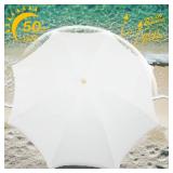 Patio Umbrella with UPF 50+ Protection, 8 Ribs, Push Button Tilt - Versatile Outdoor Shade for Garden, Courtyard, and Beach