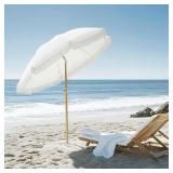 Patio Umbrella with UPF 50+ Protection, 8 Ribs, Push Button Tilt - Versatile Outdoor Shade for Garden, Courtyard, and Beach