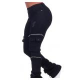 Alisson Black Cargo Super Stacked Jean