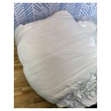 AIKASY White Comforters King Size Set, Vintage Boho Chic Farmhouse Bedding Sets Shabby Ruffle Queen Bed Comforter Bedding 3PCS 1 Comforter and 2 Pillowcases