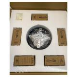 Retails for $142! 20" Retro Industrial Steampunk Ceiling Fans with Lights and Remote,Low Profile Flush Mount Bladeless Ceiling Fan with Light,Nautical Style 6 Speeds for Bedroom Kitchen Island Bar Caf