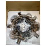 Retails for $142! 20" Retro Industrial Steampunk Ceiling Fans with Lights and Remote,Low Profile Flush Mount Bladeless Ceiling Fan with Light,Nautical Style 6 Speeds for Bedroom Kitchen Island Bar Caf