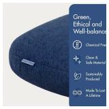 Retails for $151! Quiet Mind Weighted Pillow for Adults 9 Lbs - Get Better Sleep - Sustainably Made and Chemical Free - Machine Washable (Medium, Blueberry)
