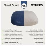 Retails for $151! Quiet Mind Weighted Pillow for Adults 9 Lbs - Get Better Sleep - Sustainably Made and Chemical Free - Machine Washable (Medium, Blueberry)