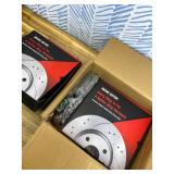 Retails for $105! Front Brake Pads And Rotors Kit Compatible With 2005-2012 Subaru Outback, 2009-2010 Forester, Automotive Replacement Brake Kits 31407 D929-7830 Geomet Drilled And Slotted Rotors 293.