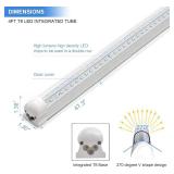 Retails for $109! 4FT T8 LED Shop Lights 10 Pack, 40W 5400LM 6500K, V Shape High Output Clear Cover, Plug and Play, Linkable, for Garage, Warehouse, Basement