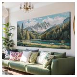 Tsomzxng Canvas Wall Art Decor Prints Natural Modern Wall Art Landscape Wall Decorations Mountain Wilderness Artwork Pictures For Bedroom Kitchen Office Apartment Decorations 20" 40"