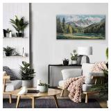 Tsomzxng Canvas Wall Art Decor Prints Natural Modern Wall Art Landscape Wall Decorations Mountain Wilderness Artwork Pictures For Bedroom Kitchen Office Apartment Decorations 20" 40"
