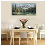 Tsomzxng Canvas Wall Art Decor Prints Natural Modern Wall Art Landscape Wall Decorations Mountain Wilderness Artwork Pictures For Bedroom Kitchen Office Apartment Decorations 20" 40"