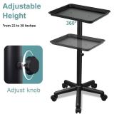 Salon Tray on Wheels, Salon Rolling Tray with Adjustable Height, Hair Stylist Tray, Suitable for Tattoo Tray and Dental Tray