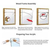 Retails for $155! Frame It Easy 27 x 34 Merlot Wood Frame (Derby)