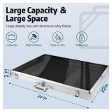 Retails for $130! Card Show Display Case Large Aluminum 34"x22", Lockable Trading Card Display Case with Handle, Sports Card/TCG/Jewelry Display Box - Silver