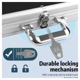 Retails for $130! Card Show Display Case Large Aluminum 34"x22", Lockable Trading Card Display Case with Handle, Sports Card/TCG/Jewelry Display Box - Silver