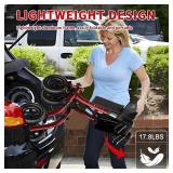 Retails for $127! BigAlex Rollator Walker with Seat, Walker for Seniors with Wider Seat,Folding Rolling Walkers with 10" All-Terrain Wheels,Lightweight Aluminum Walkers Rollator with Backrest,Cup Hold