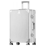 Retails for $104! HotWay 22 Inch Checked in Luggage with Aluminum Frame,PC Hard Shell Suitcase with Spinner Wheels and TSA Lock, Large Suitcase for Travel