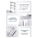 Retails for $104! HotWay 22 Inch Checked in Luggage with Aluminum Frame,PC Hard Shell Suitcase with Spinner Wheels and TSA Lock, Large Suitcase for Travel