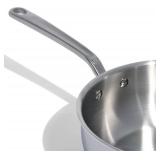 Retails for $179! Made In Cookware - 3 Quart Stainless Steel Saucier Pan - 5 Ply Stainless Clad - Professional Cookware - Crafted in Italy - Induction Compatible