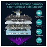 Retails for $220! SimPure Y7P-BW UV Countertop Reverse Osmosis Water Filter, NSF/ANSI 58 Certified, 5 Stage RO Water Filtration System, Water Purifier for Home, 4: 1 Pure to Drain, BPA Free (No Instal