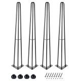 24Inch Reinforce Hairpin Table Legs for Furniture Set of4, Sturdy Cast lron Modern Metal Desk Legs,1300lbs Load Capacity for Coffee Table,Dresser Legs Night Stand Desk Bench Desk(24in)
