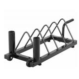 Retails for $120! Yaheetech Horizontal Plate and Olympic Bar Rack