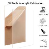12 x 24 inch Clear Acrylic Sheets 1/8 inch Thick - 2 Pack Transparent Plexiglass Plastic Cast Panels for DIY Craft Projects, Signs, Display Cases - Easy to Cut with Laser, Saw or Hand Tools