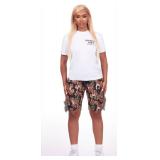 Alexsia White/Black T-Shirt Short Set