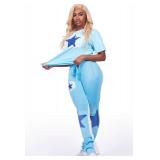 Kaliyah Bright Blue T-Shirt Trackset