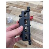 Bus Bar 250A 12V Power Distribution Block 4 x 5/16"(M8) Studs for Automotive Marine Car Audio, 12 Volt Battery Busbar Terminal Block with Waterproof Cover (Pack of 2, Positive & Negative)