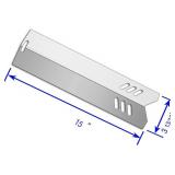 15" Stainless Steel Grill Parts Replacement for Dyna-Glo DGF510SBP, Uniflame GBC1059WB Heat Plates for Backyard Grill BY15-101-001-02, BY13-101-001-13,Steel Heat Shield Tent 4-Pack