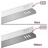 15" Stainless Steel Grill Parts Replacement for Dyna-Glo DGF510SBP, Uniflame GBC1059WB Heat Plates for Backyard Grill BY15-101-001-02, BY13-101-001-13,Steel Heat Shield Tent 4-Pack