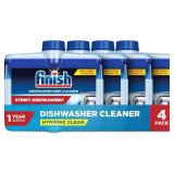 Finish Dishwasher Cleaner Liquid, Deep Cleans Hidden Grease & Limescale, Fights Odors & helps maintain Performance, 1 Year Supply, 8.45oz, 4 Bottle