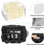 LoDrid Rolling Cleaning Bag with Detachable Trolley, Portable Cleaning Cart on Wheels for Supplies, Professional Caddy with Shoulder Strap for Housekeepers, Black (Patent Design)