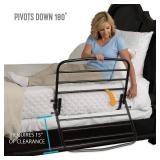 Retails for $109! 30 in. Safety Bed Rail with Swing-down Assist Handle in Black