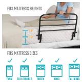 Retails for $109! 30 in. Safety Bed Rail with Swing-down Assist Handle in Black
