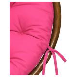 Water Resistant Papasan Cushion, Rocker Chair Pads, Hammock Seating Cushion for Hanging Egg Chair Folding Garden Sofa Patio Garden Swing Chair Hot Pink Round 24"