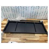 Retails for $179! Suitable for The Elderly and Children with Auxiliary handrails, Anti Slip, LED Sensor Lighting, Adjustable Height, Bedside Sofa, footrest Stool (Pure Black)