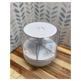 Rotating Grain Storage Bin 6 Grids Rice Container One-Click Output Large Capacity Food Dispenser For Rice Grains Sealed Moisture Proof Organizer (Small)