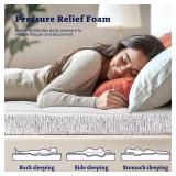 Subrtex Mattress Topper Queen, 3 Inch Memory Foam Mattress Topper for Pressure Relieving, Breathable Bed Topper with Removable Washable Cover, CertiPUR-US Certified