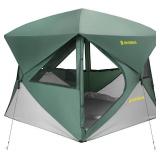 Retails for $212! Camping Tent,4 Person Tent for Camping,Setup in 60 Seconds, 4 Person Pop up Tents, Hub Tents, Water-Resistant, Windproof, UV Resistant, Instant Cabin with Removable Floor,Portable