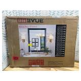 24x32 Inch Black Bathroom Mirror for Wall, Thick Metal Framed Rectangle Mirrors for Over Sink, Bedroom, Living Room, Entryway, Anti-Rust, HD Tempered Glass